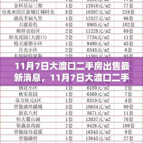 11月7日大渡口二手房最新消息,成长的力量背后的故事与成就感的赋予