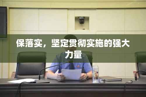 保落实,坚定贯彻实施的强大力量