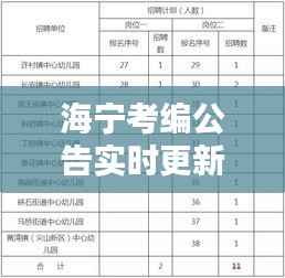 海宁考编公告实时更新,最新动态今日发布